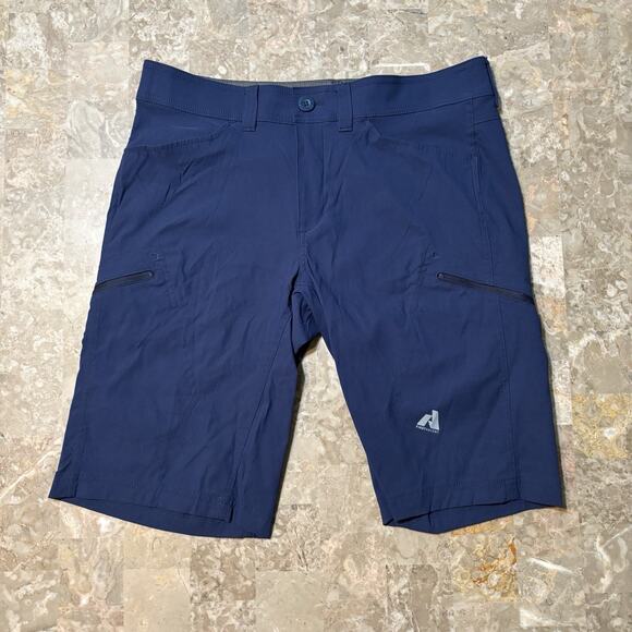 Eddie Bauer First Ascent Shorts Mens 34 Blue Guide Pro Cargo 12” Hiking - Picture 1 of 9